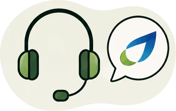 a headset beside a british gas speech bubble